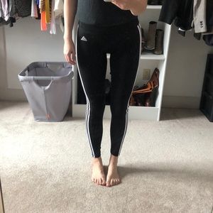 Adidas Three-Stripe Climalite Leggings